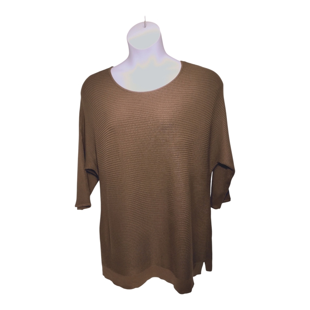 Chico's Sweater Shitake Ribbed Knit Size 3 (16)